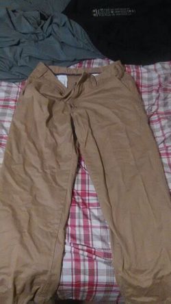 George tan straight pants