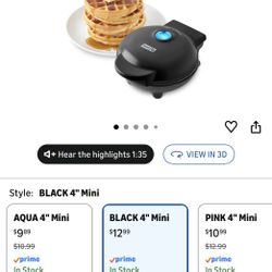 Dash Mini Waffle Maker