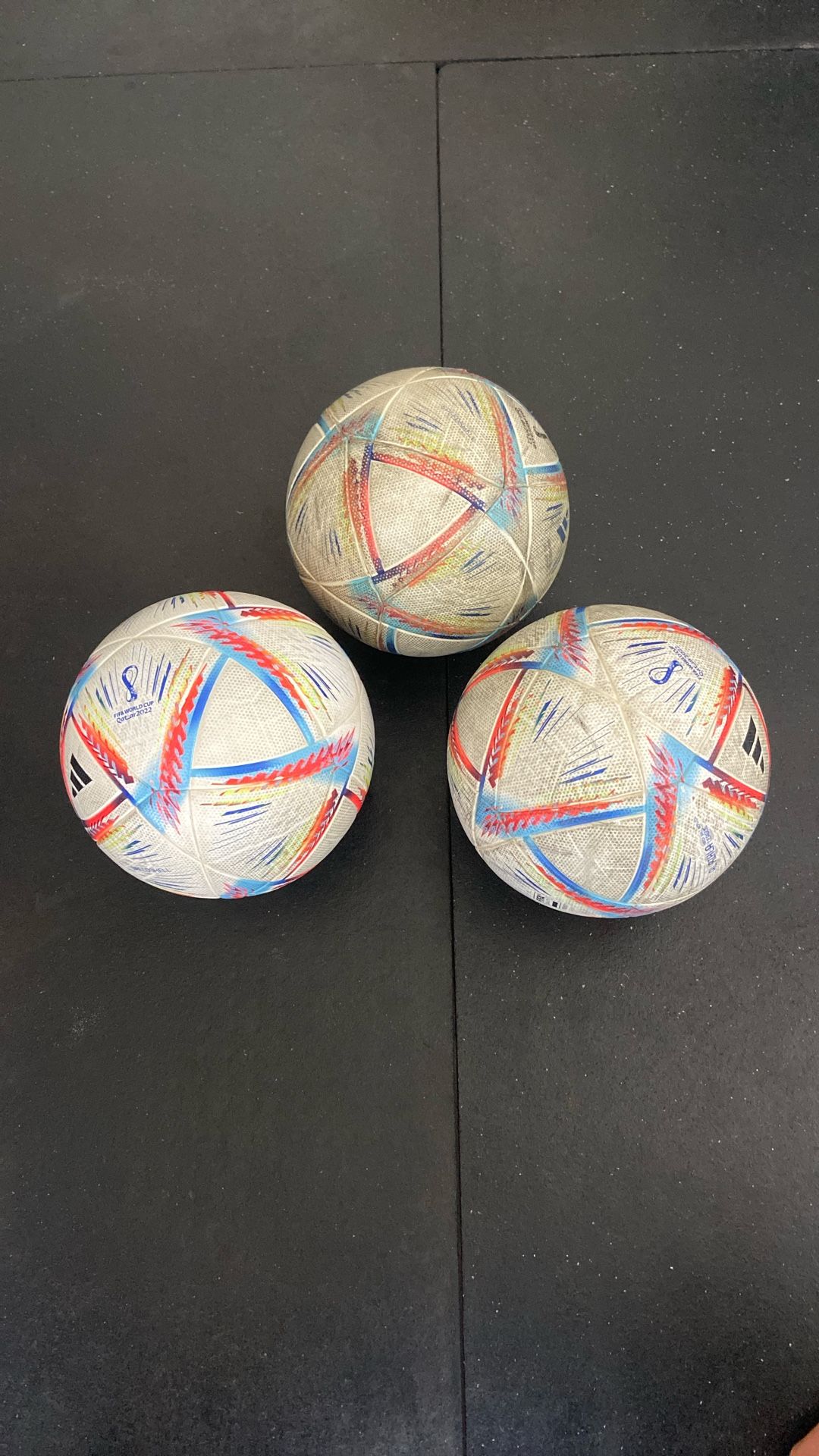 3 Replica 2022 Qatar World Cup Balls (Size 5)