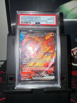 Destined Rivals Team Rockets Moltres ex SIR (Stamped) 229/182 PSA 10 Pokemon Card