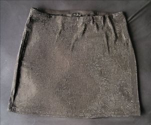 Zenobia Black Embellished Mini Skirt