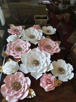 Paper flowers and paper roses
