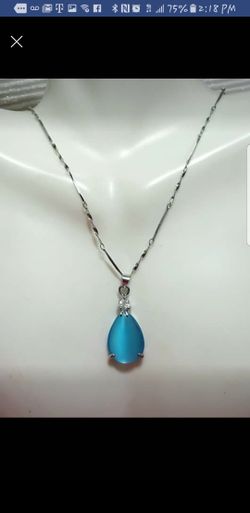 925 sterling silver tear drop necklace