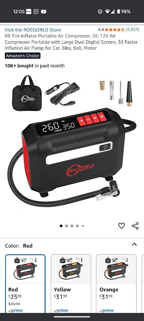 Portable Tire Air Pump