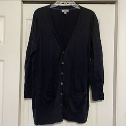 JCP Navy Cashmere Blend Cardigan - Size 1X