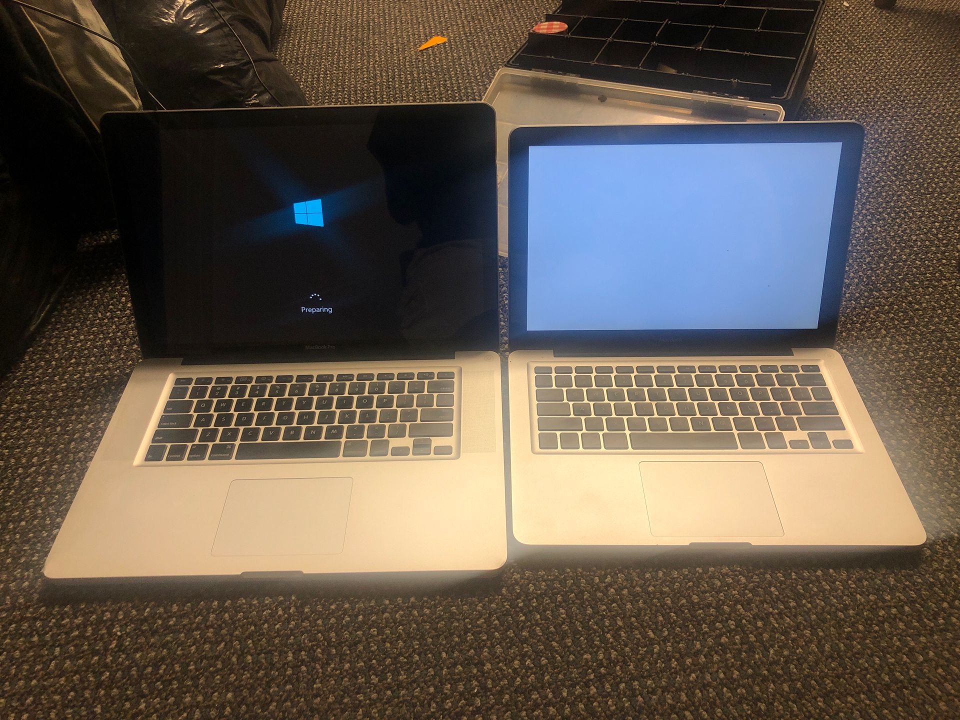 15 inch MacBook Pro and a 13 inch MacBook Pro both need is installed