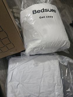 White California King Comforter Set Brand New 7 Peices