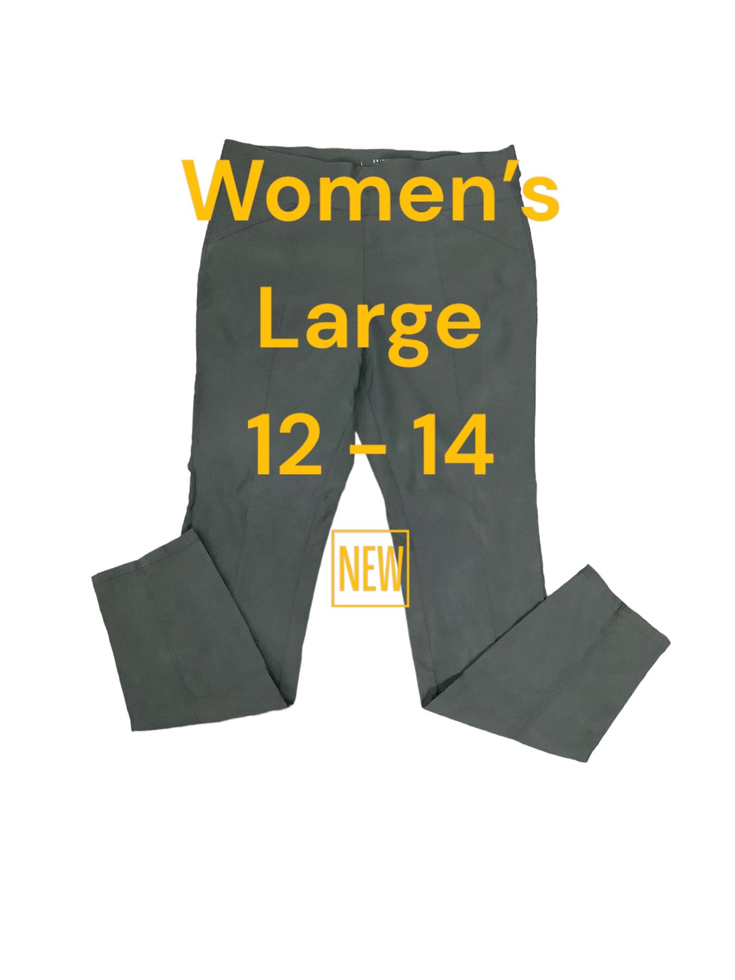 Women's Simply Vera Wang Large 12 - 14 Jeggins Ponte Pants Gray Stretch EUC