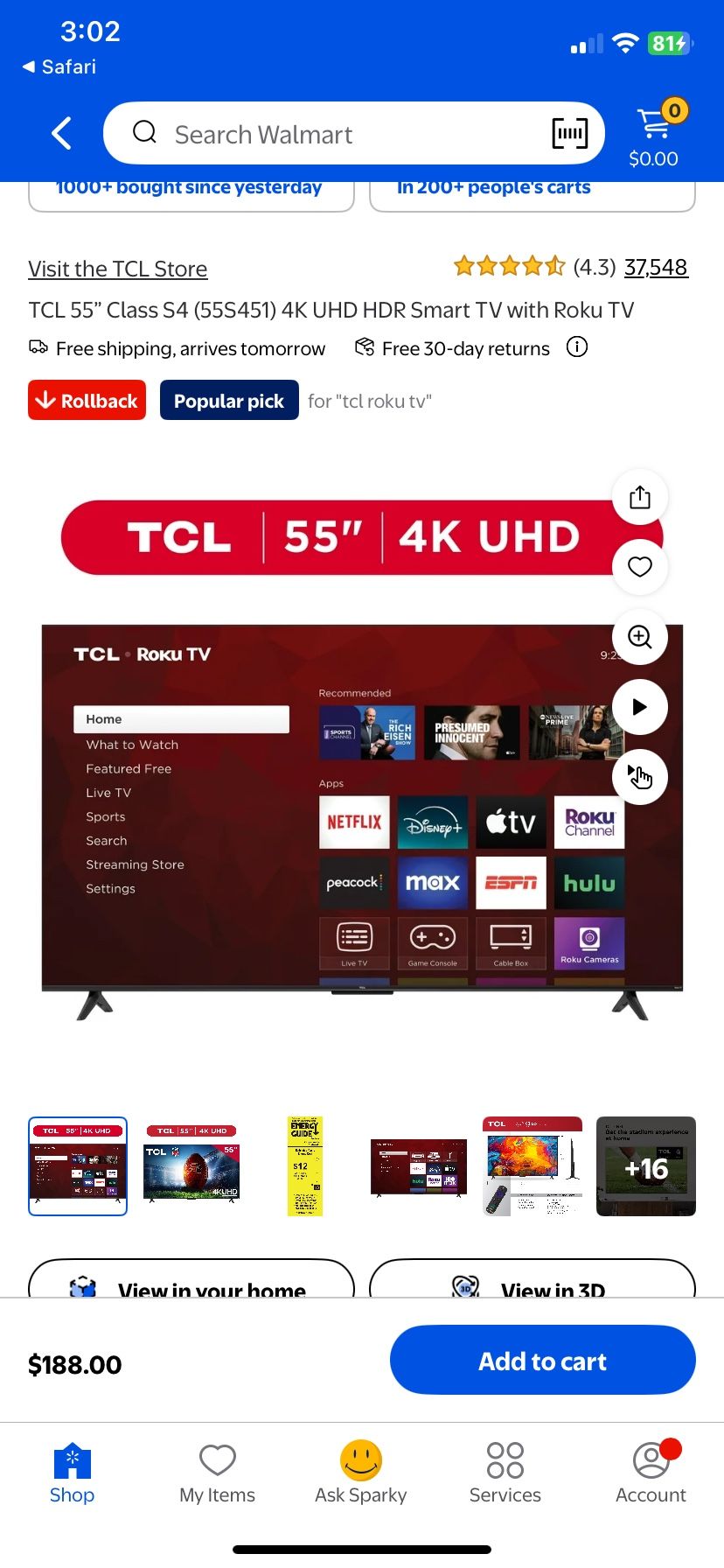 TCL 55 INCH 4K