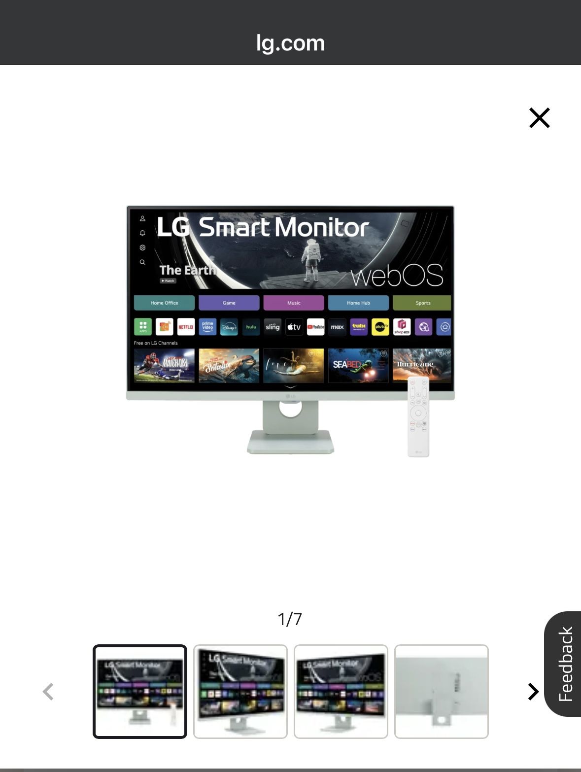 LG Smart Monitor 27inch