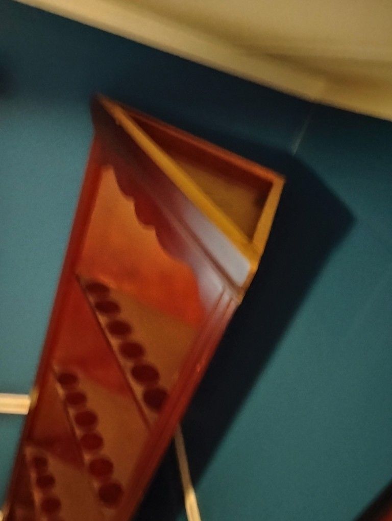 Wooden Corner , Shelf , Complete With Total Of Two