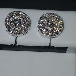 925 silver moissainite earrings