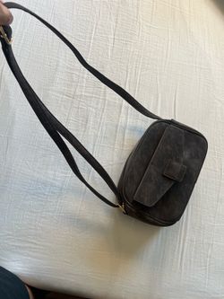 Brand New Dark Grey Faux Leather Crossbody Bag – Made in Mexico