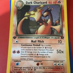 Pokemon TCG "Dark Charizard" First Edition Shipping Only!