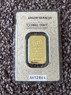 💰Argor-Heraeus 10 Gram Gold Bar .9999 Fine Gold Assay | Swiss Made | LBMA | Small Craft💰