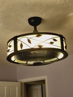 Enclosed Ceiling Fan with Light Kit