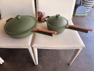 Our Place Brand Ceramic Pans 6pc Set Green