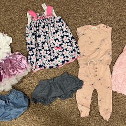 Baby Girl Clothing Bundle – Size 9–12 Months (14 Pieces)