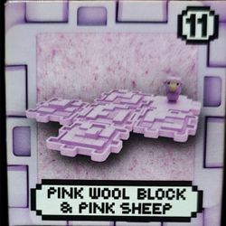 2025 A Minecraft Movie McDonald’s Kids Happy Meal Toy #11 Pink Wool & Pink Sheep