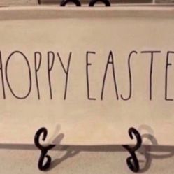 NEW RAE DUNN HOPPY EASTER PLATTER (STAND NOT INCLUDED)