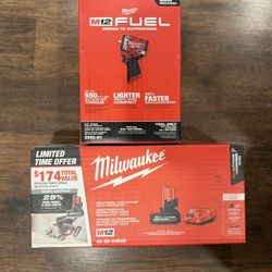 M12 Milwaukee FUEL 3/8 Stubby & 5.0 Battery Kit