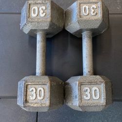 Pair Of 30lb Steel Hex Dumbbells $60 Firm