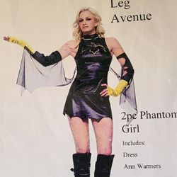 Leg Avenue 2pc Phantom Girl Costume Size S/M
