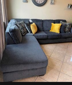 Beautiful Dark Grey sectional couch from Ashley furniture