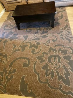 Large brown area rug