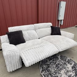 White Corduroy Sofa 