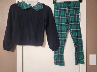 New Girl's Janie And Jack Holiday Outfit, Sz. 7/8