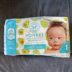 Honest Size 1 Diapers With Avocados 