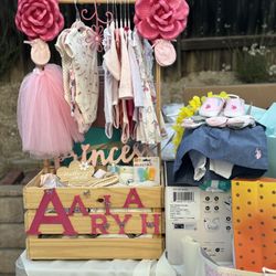 Baby Shower Wood Crate Closet 