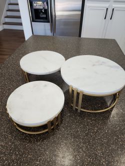 3 piece Marble cake stand