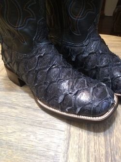 Exotic Pirarucu Fish Scale Boots