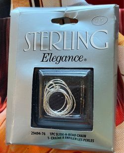 Sterling Elegance 925 Silver Slide-A-Bead Chain