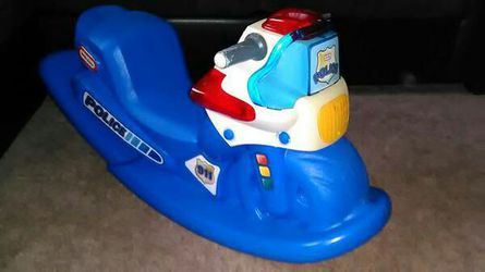 Little tikes police motorcycle rocker! Electronic!Music/sounds VTG.