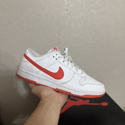 Nike Dunk Low White Picante Red size 9.5 VNDS