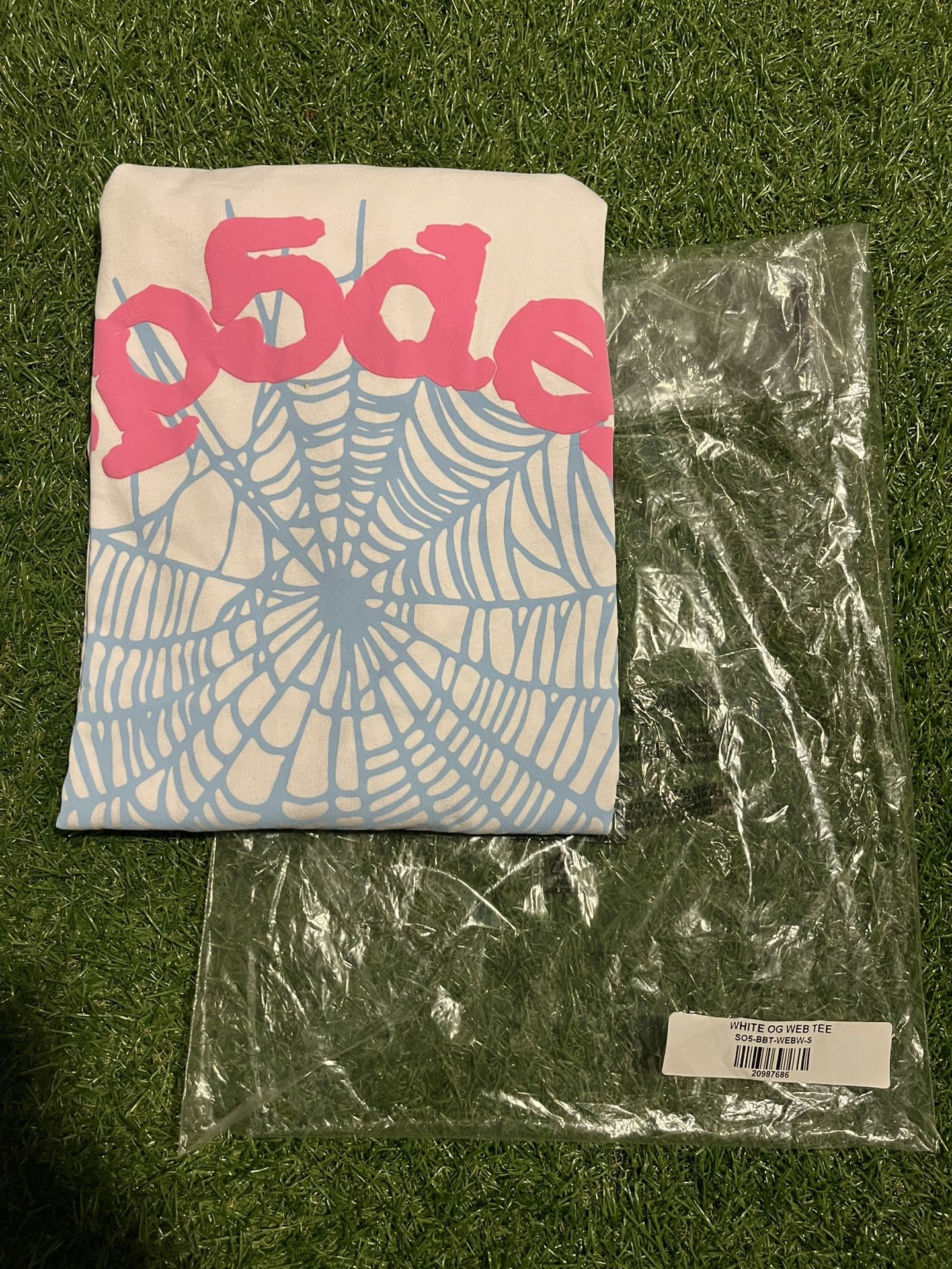 *BRAND NEW* SP5DER OG WEB T-SHIRT “BLUE/PINK” S