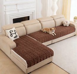 Plush sectional couch cover for pets
