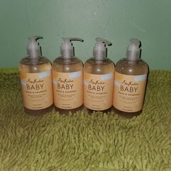 4 Shea Moisture 13oz Baby Wash & Shampoo Delicate Skin & Hair 