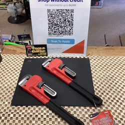 ATE PRO USA 12” Pipe Wrench H.D W/ Dipped Handle $10 EACH 