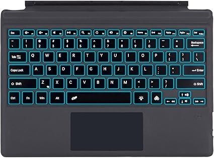 Type Cover for Microsoft Surface Pro 7+/7/6/5/4/3 - Ultra-Slim Wireless Bluetooth Keyboard with Multi-Touchpad (Black, Backlit)