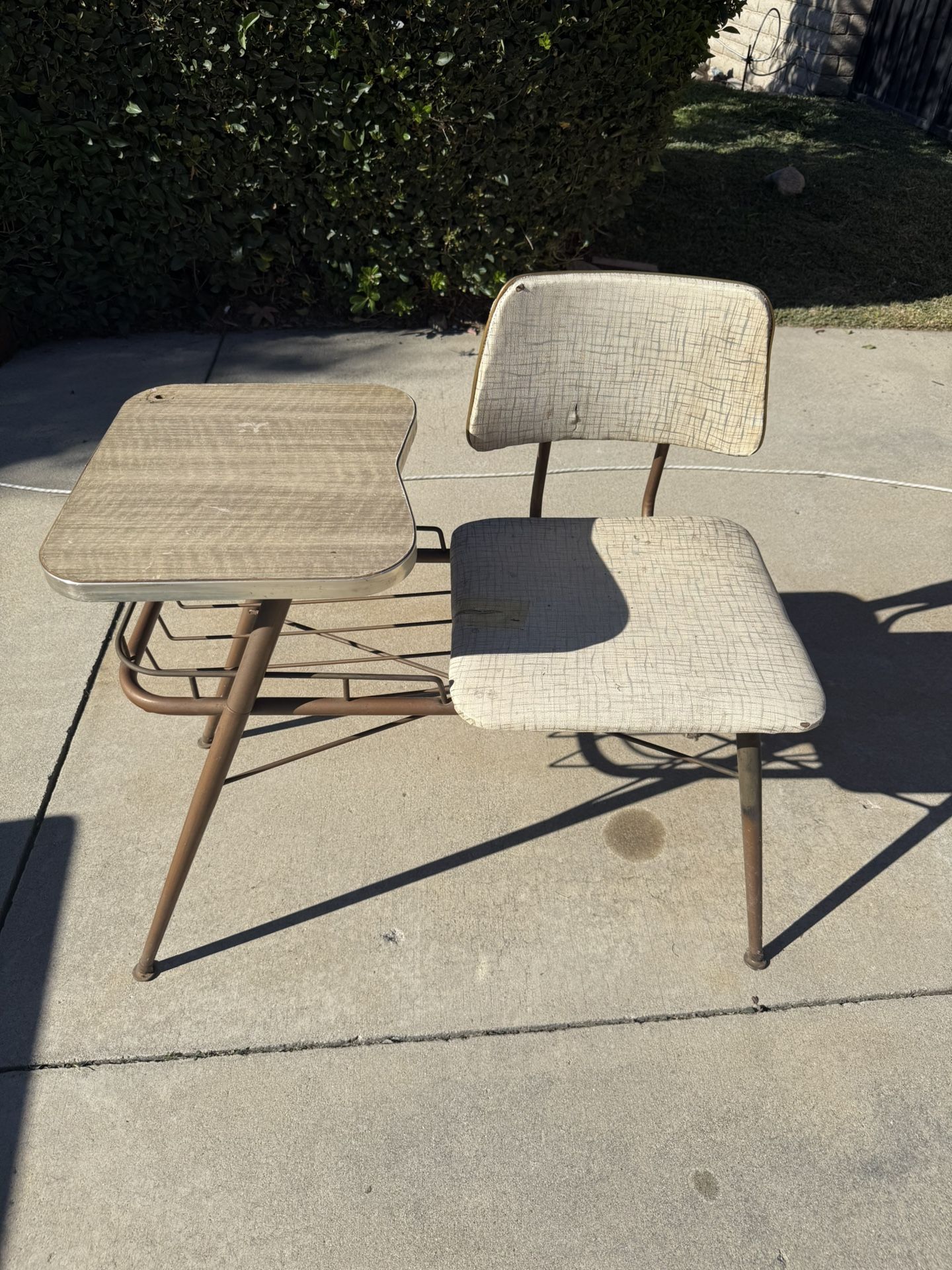 Vintage Gossip Chair Phone Chair Desk MCM Rough