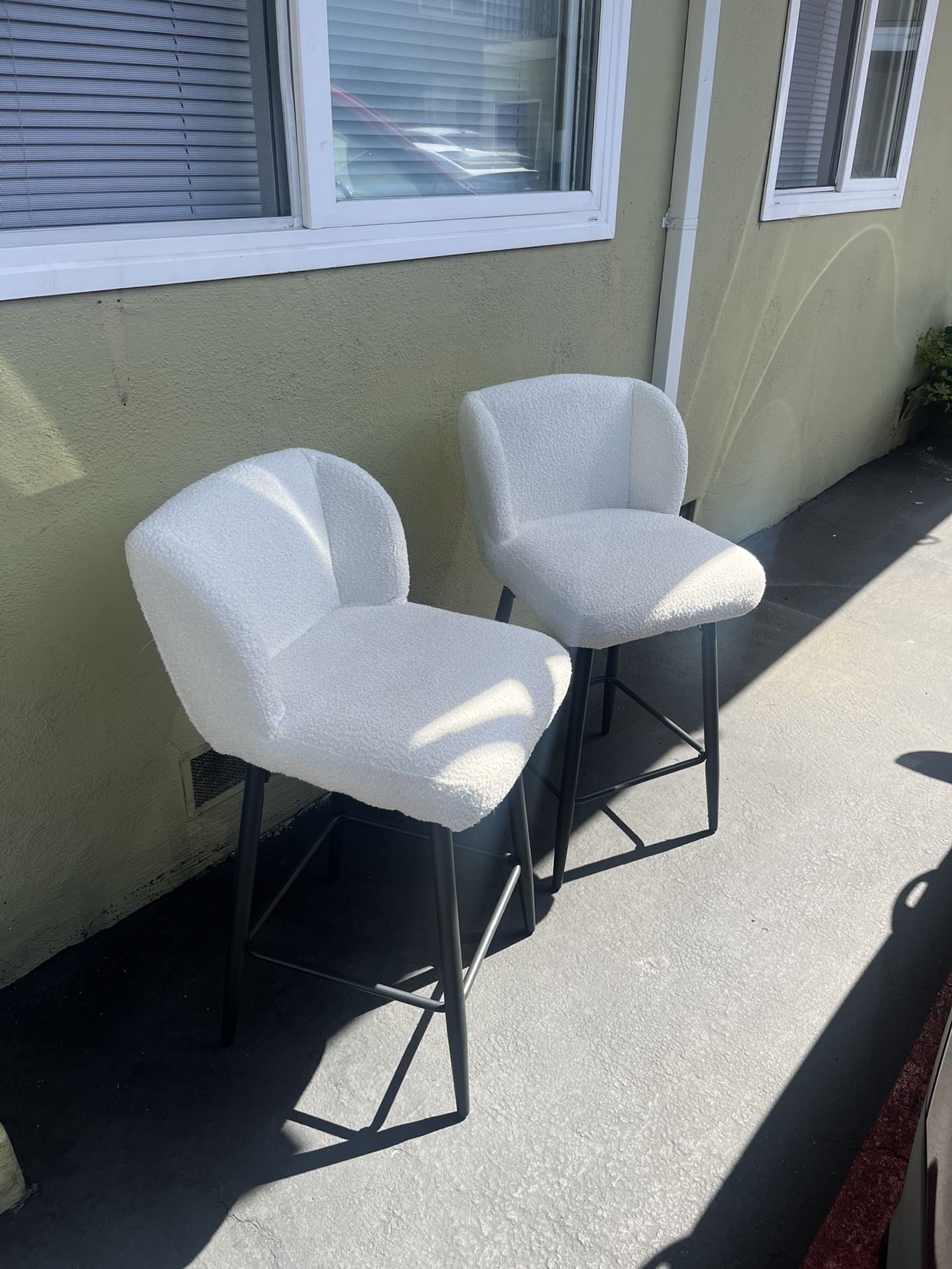 Two White Stools/Chairs