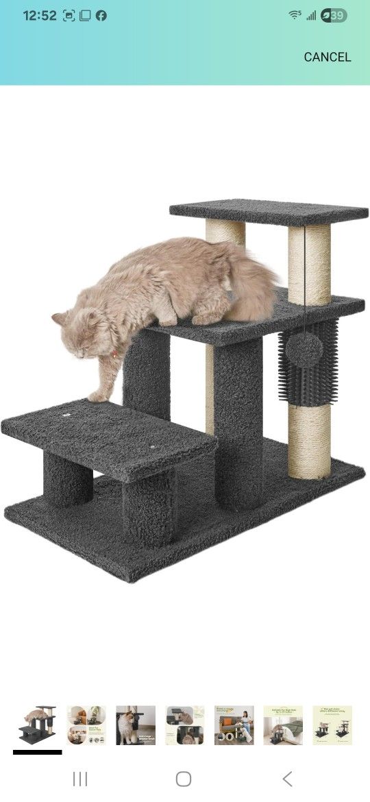3 Step Pet Steps For Cats/dogs Stairs Scratching Post $25