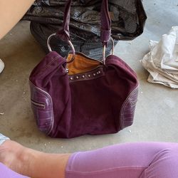 Purple Leather Kathy VanZeeland Purse