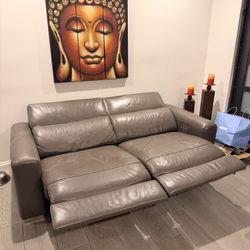 Ethan Allen Electric  Leather Loveseat