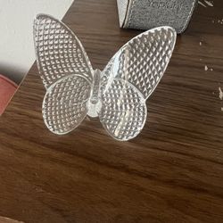 Baccarat 2.5" Lucky Crystal Clear Diamante Butterfly