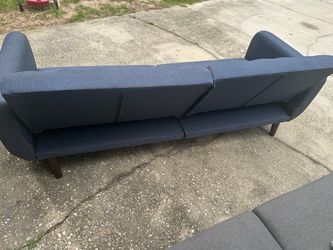 Blue futon
